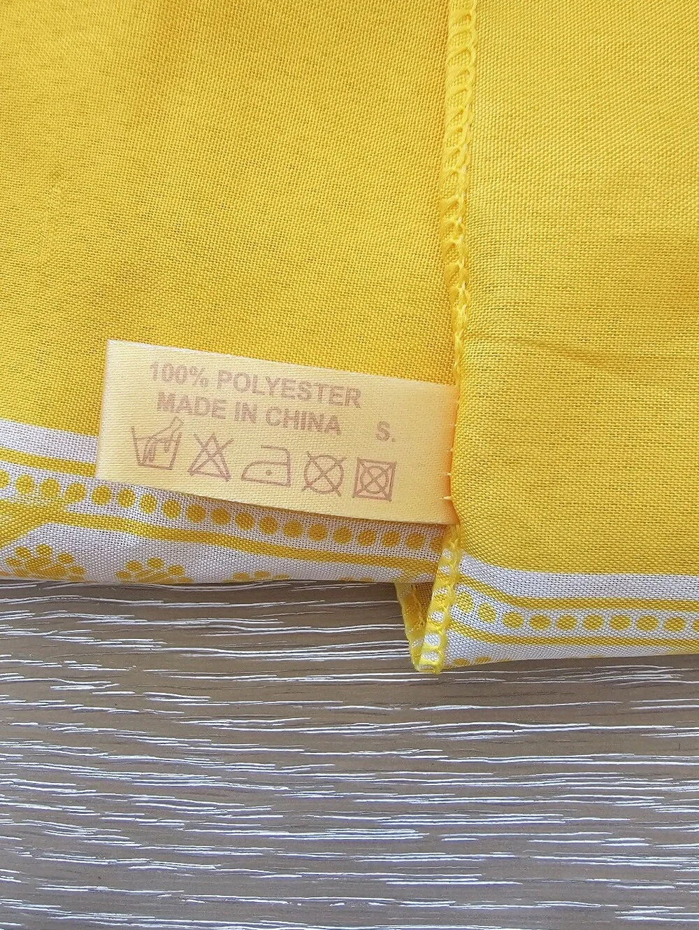 Estee Lauder Vintage Bright Yellow White Paisley Border Large Wrap Scarf Sarong